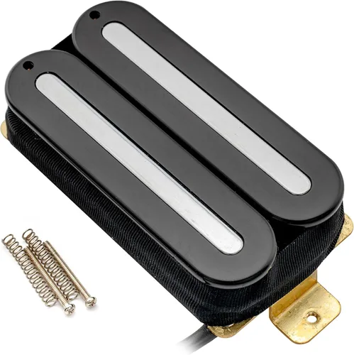 Miniatura 6 de Artec HXTN Super Power Pastilla Humbucker de Cerámica de Doble Cuchilla Hot Rail para Puente 16K para Guitarra Eléctrica Estilo Strat Tele, Negro
