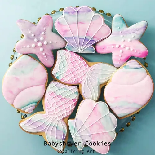 Miniatura 7 de Cortadores de galletas de sirena, cola de sirena, estrellas de mar, conchas de mar de acero inoxidable, formas para hornear, regalo