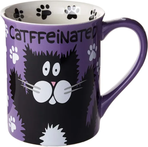 Taza de gres Our Name is Mud "Catffeine", 16 oz.