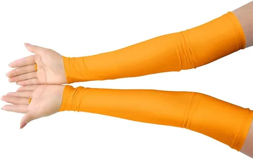 Miniatura 11 de Shinningstar Guantes largos de elastano elástico sin dedos sobre el codo para niñas y niños adultos