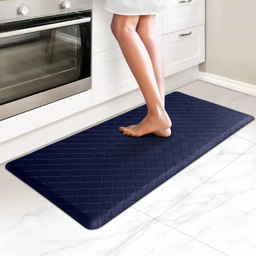 Miniatura 21 de HappyTrends Alfombras antifatiga para cocina, 4/5 pulgadas de grosor, antideslizantes, impermeables, ergonómicas, cómodas para cocina, suelo, hogar