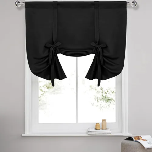 Miniatura 42 de DWCN Cortinas Opacas - Persiana Enrollable con Lazos para Ventana, Aislamiento Térmico, Oscurecimiento de Habitación, Cortinas con Bolsillo