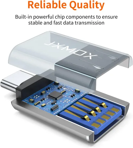 Miniatura 10 de Adaptador USB C a USB [paquete de 2], adaptador OTG Thunderbolt 3 a USB 3.0 compatible con MacBook Pro, Chromebook, Pixelbook, Microsoft Surface Go
