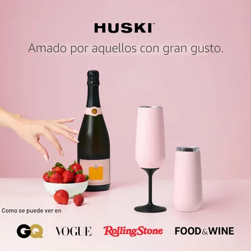 Miniatura 8 de Huski Flauta de champán Nuevo Diseño galardonado con tallo desmontable Copa de champán de acero inoxidable de alta calidad con tapa, vaso