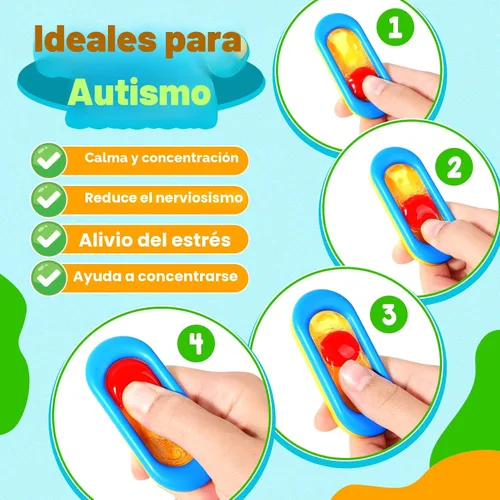 Miniatura 5 de Juguetes sensoriales de mármol para niños - 6 piezas de juguete antiestrés silencioso para el aula, juguetes sensoriales de gel para autismo TDAH