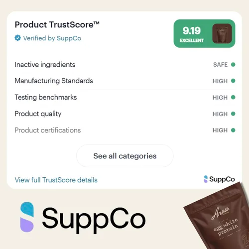 Miniatura 9 de Proteína de clara de huevo de Anea - Chocolate 0.85 oz de proteína Sin grasa, sin colesterol 0.17 oz de BCAA Perfil completo de aminoácidos