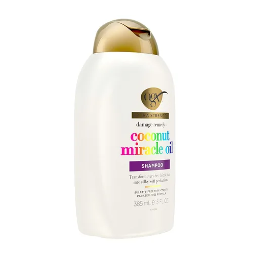 Miniatura 4 de Ogx Champú de aceite de coco Miracle + remedio para el daño extra fuerte, 13 oz