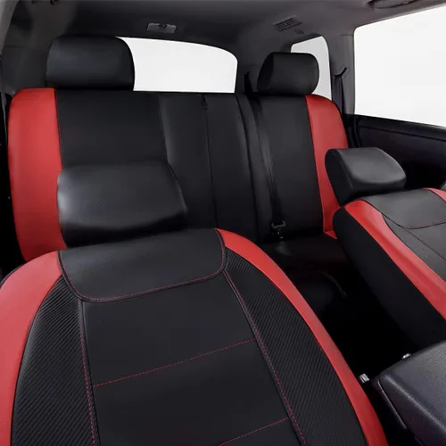 Miniatura 8 de Fundas para asientos de coche Flying Banner, protectoras, impermeables, de cuero sintético con fibra de carbono para asientos delanteros y traseros
