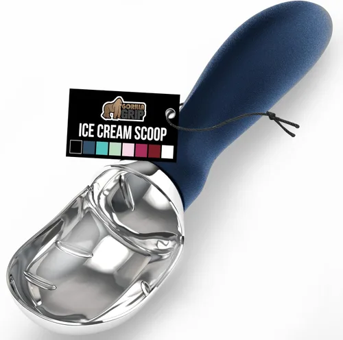 Miniatura 14 de GORILLA GRIP Cuchara para helado resistente sin BPA, mango ergonómico cómodo, cuchara de grado profesional para porciones redondas perfectas