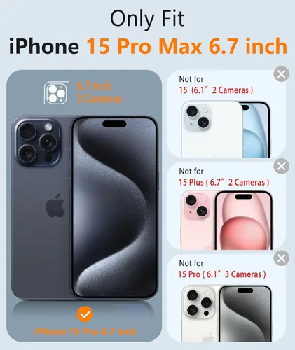 Miniatura 677 de FNTCASE Funda para iPhone 13 Pro-Max: Fundas magnéticas transparentes compatibles con Magsafe Slim anti amarillamiento protección contra caídas
