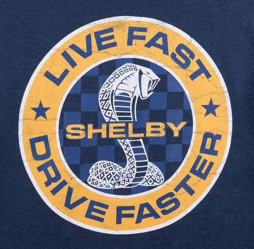 Miniatura 3 de Shelby Cobra Snake Live Fast Drive Faster Camiseta Indigo