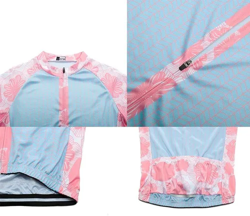Miniatura 4 de Conjunto de ropa de ciclismo para mujer, camisa de manga larga, camiseta de ciclismo con gel 20D acolchado
