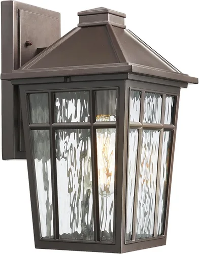 Miniatura 13 de Darkaway Lámparas de pared para exteriores, luz de porche frontal, pared exterior, antioxidante, impermeable, de aluminio con cristal para patio