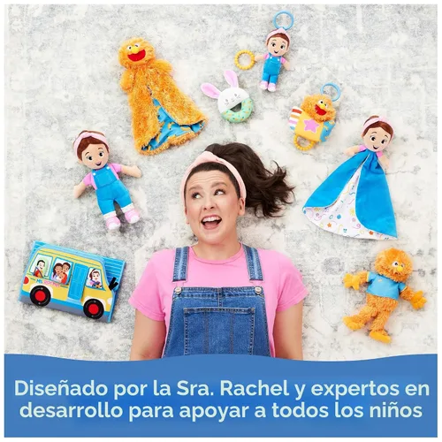 Miniatura 7 de Ms. Rachel Juguete sensorial oficial para llevar, columpio y cochecito de bebé, juguetes de dentición con sonajero y clip, juguetes para niños