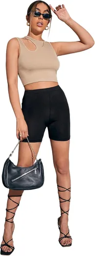 Miniatura 5 de Verdusa Camiseta corta sin mangas con cuello redondo y corte ajustado para mujer