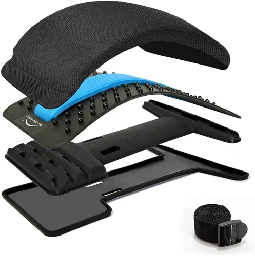 Dispositivo de estiramiento de espalda de varios niveles, dispositivo de estiramiento de espalda lumbar, almohada lumbar de espuma viscoelástica,
