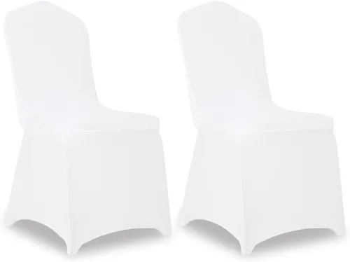 Miniatura 10 de 1 paquete de fundas elásticas negras para sillas de poliéster, elastano, universales, lavables, extraíbles, para bodas, banquetes, eventos, fiestas