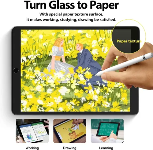 Miniatura 4 de Protector de pantalla de vidrio Paperfeel compatible con iPad de 9ª / 8ª / 7ª generación de 10.2 pulgadas, kit EZ, herramienta de alineación