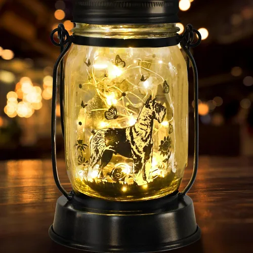 Miniatura 54 de Farol solar de Chihuahua, regalo para mujeres, hombres, mamá, cumpleaños, amantes de perro Chihuahua, luz conmemorativa pérdida de mascotas