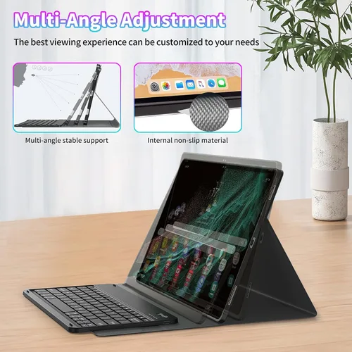 Miniatura 6 de Funda para Samsung Galaxy Tab S6 Lite 2022/2020 con teclado inalámbrico desmontable y soporte ajustable para proteger la tableta para Samsung Galaxy
