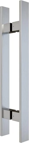 Miniatura 10 de BARNSMITH Manija de puerta de granero de 18" de empuje y tracción, manija de puerta comercial de acero inoxidable Grade-304 resistente cuadrada
