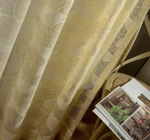 Miniatura 3 de Modern European Style Solid Jacquard Sheer Curtains Rod Pocket Home Decoration Tulle Fabric for Living Dining Room Bedroom Balcony(1 Panel, W 52 x L