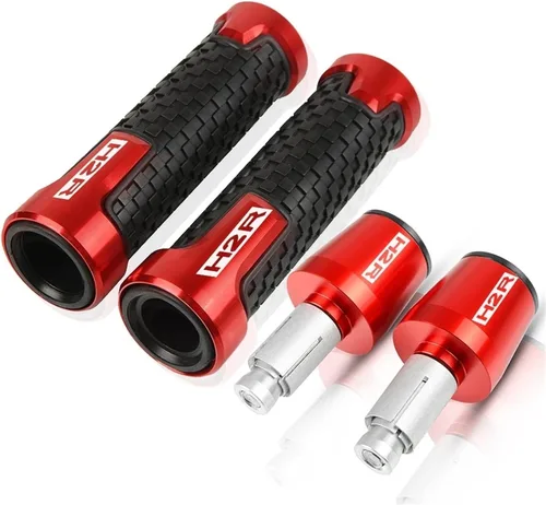 Miniatura 6 de Contrapeso 7/8 "22MM motocicleta accesorios mango extremos agarraderas barra manillar para Kawasaki Ninja H2R H2 R 2015 2016 2017