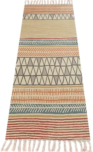 Cifupy Tapete de yoga orgánico hecho a mano con esterilla de yoga de algodón orgánico, alfombra de yoga plegable y antideslizante tejida a mano que