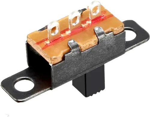 Miniatura 3 de uxcell 30 unids 0.197 in interruptor deslizante vertical SPDT 3 terminales PCB panel de bloqueo