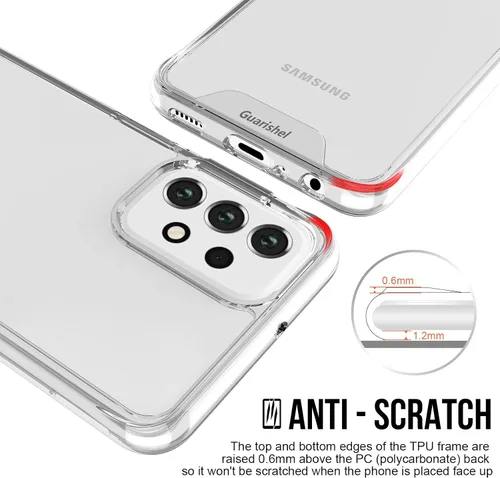 Miniatura 5 de Funda para teléfono Samsung Galaxy A23-5G: (no para A23 5G UW), [Serie Armadura Cristalina] [4 bolsas de aire integradas] Funda protectora a prueba