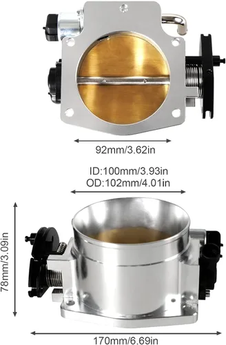 Miniatura 2 de Cuerpo del acelerador de 92 mm de 4 pernos para LS1 LS2 LS3 LS6 LS7 LSX accionamiento por cable con sensores de posición del acelerador TPS IAC