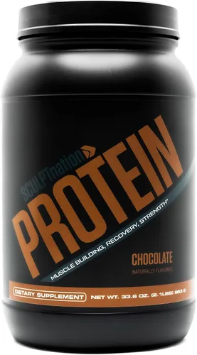 Sculpt Nation por V Shred Protein Powder (Chocolate) – Proteína de suero de leche en polvo de chocolate y BCAA para apoyar la construcción muscular