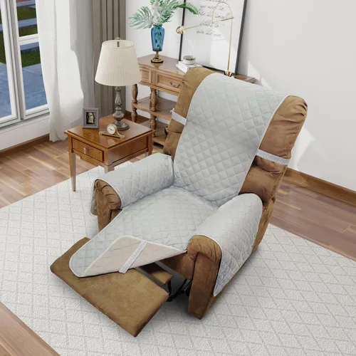 Miniatura 81 de Fundas para silla reclinable, reversible, funda de sofá para mascotas, protector de muebles para niños perezosos