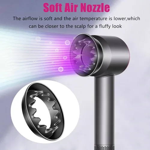 Miniatura 2 de Accesorios de boquilla de aire suave 969749-01 para secador de pelo Dyson Supersonic HD01, HD02, HD03 color hierro