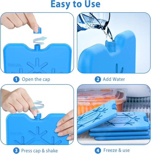 Miniatura 7 de OUTXE Paquetes de hielo para fiambrera - Paquetes de congelador ultradelgados reutilizables - Paquetes de enfriamiento duraderos