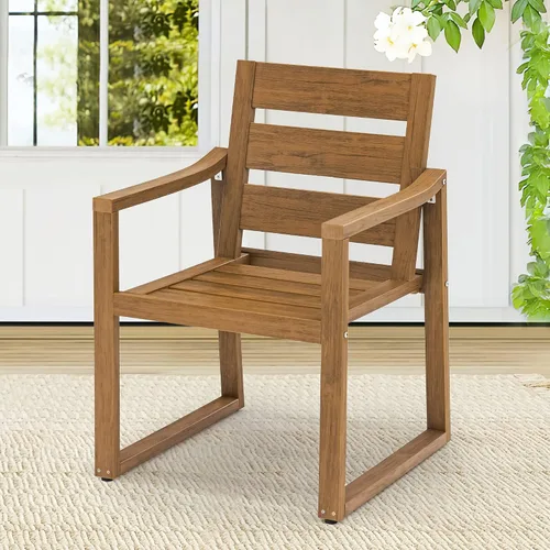Miniatura 28 de Cozyman HDPS Sillas de comedor al aire libre, 350 libras, sillas de comedor de patio con reposabrazos, sillas de cocina al aire libre para todo