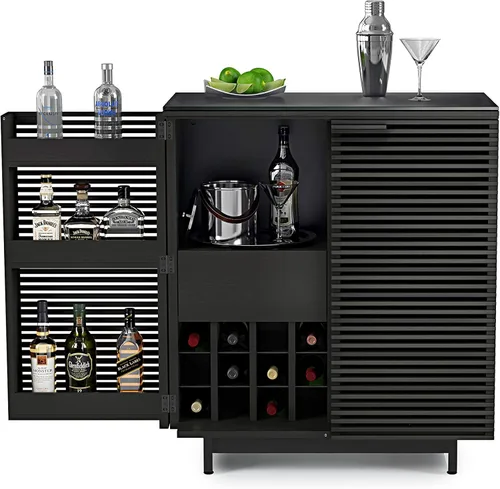 Miniatura 5 de BDI Furniture Corridor 5620-36 pulgadas - Armario de bar con puertas con rejillas, almacenamiento de vino y botellas, estante ajustable, cajón