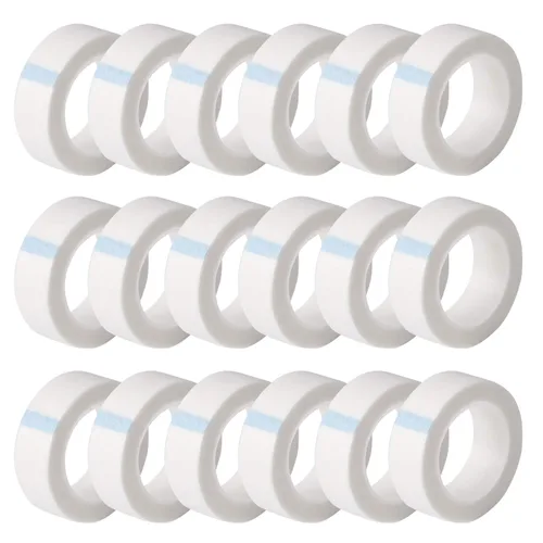 Miniatura 8 de UPINS 24 rollos de cinta de pestañas, cinta de tela microporosa transpirable para suministros de extensión de pestañas (rosa)