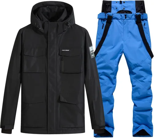 Miniatura 7 de Conjunto de chaqueta y pantalones de esquí para hombre, traje de nieve impermeable, traje de nieve resistente al viento, traje de esquí de invierno