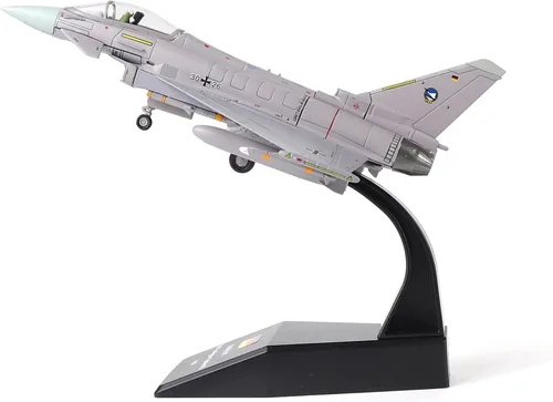 Miniatura 4 de NUOTIE 1/100 Eurofighter Typhoon EF-2000 German Jet Fighter Modelo de avión fundido a presión para colección de exhibición o regalo