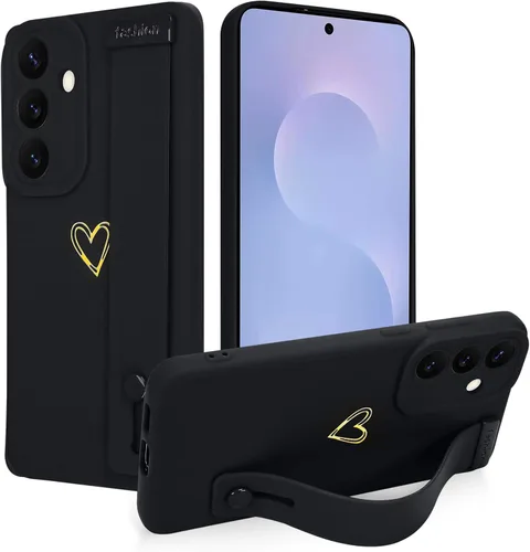 Miniatura 13 de Funda magnética compatible con Samsung Galaxy S25 Ultra para mujeres y hombres, estética flor de durazno, correa de muñeca ajustable incorporada