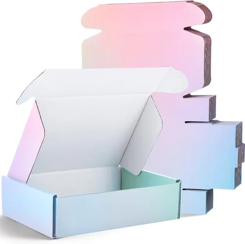 Miniatura 9 de Spakon - Paquete de 50 cajas de envío de cartón corrugado, cajas de embalaje para pequeñas empresas, lindas cajas pequeñas de cartón, cajas de Rosa