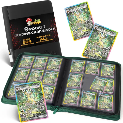 Miniatura 8 de FunGuys Toploader - Carpeta de almacenamiento para tarjetas, 252 carpetas con 9 bolsillos superiores, colección de tarjetas para Yugioh, MTG, TCG