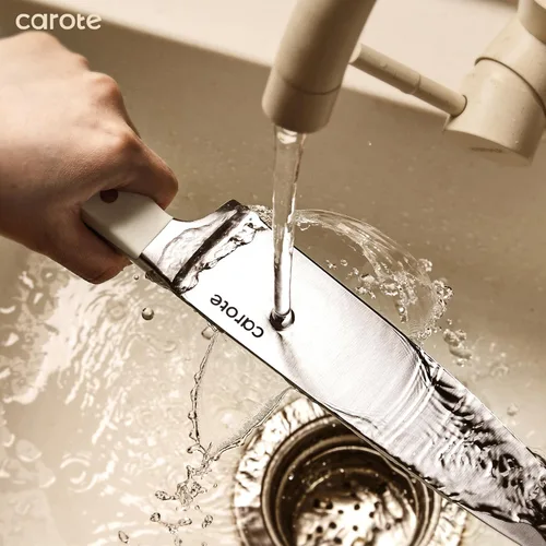 Miniatura 6 de CAROTE Juego de 11 piezas de cuchillos con bloque para cocina, hoja de acero inoxidable ultra afilada, mango ergonómico triple remachado, bloque