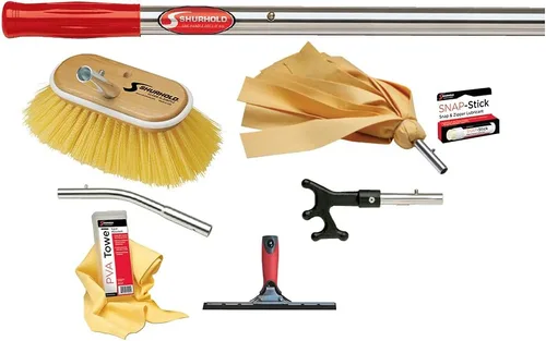 Miniatura 3 de Shurhold Kit básico de detalles marinos kit de cuidado de barcos con esmalte final Clean-N-Simple, Brite Bonnet Final, brillo serio, esponja