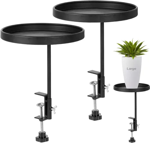 AQQHSAIN 2 bandejas de abrazadera para alféizar de ventana, estantes de metal ajustables para plantas, soporte de 7.9 pulgadas, estantes flotantes,