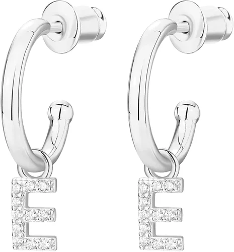 Miniatura 3 de PAVOI 14K Gold Plated 925 Sterling Silver Post Huggie Earring With Initial Dangle CZ Initial Huggie Hoop Earrings Womens Cubic Zirconia Dangle