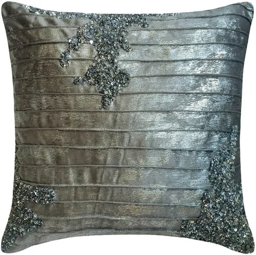 Miniatura 11 de The HomeCentric Funda de cojín para silla, fundas de almohada decorativas de 22 x 22 pulgadas (21.7 x 21.7 in), color plateado, fundas de almohada