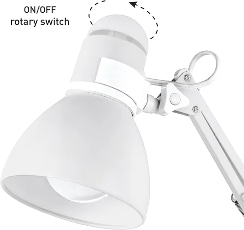 Miniatura 10 de GLOBE Electric 56060 Arden - Lámpara LED de escritorio integrada de 12", cuello de cisne ajustable, interruptor de encendido y apagado en línea