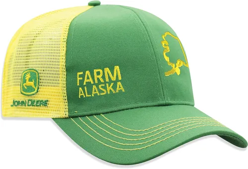 Miniatura 129 de John Deere Gorra de béisbol con logotipo y malla trasera con contraste, para hombre